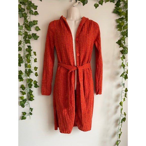 Vintage Sweaters - ❗️FINAL SALE! Super Rad 90’s Vintage Oversized Longline Hooded Cardigan